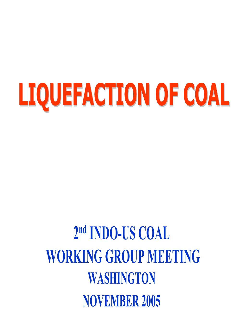 Liquefaction of Coal