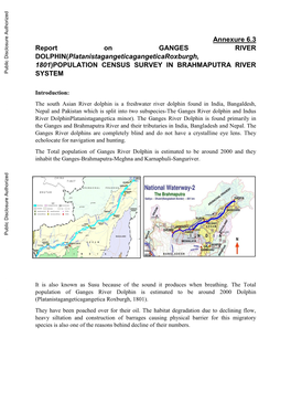 Population Census Survey in Brahmaputra River System