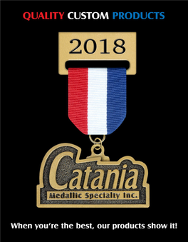 Catania Medallic Specialty Inc 2018 Catalog