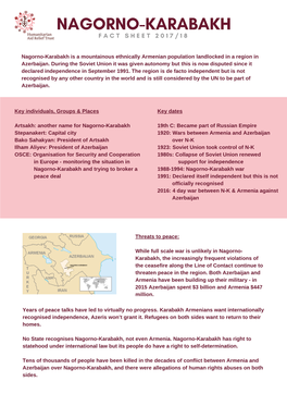 Nagorno-Karabakh Fact Sheet