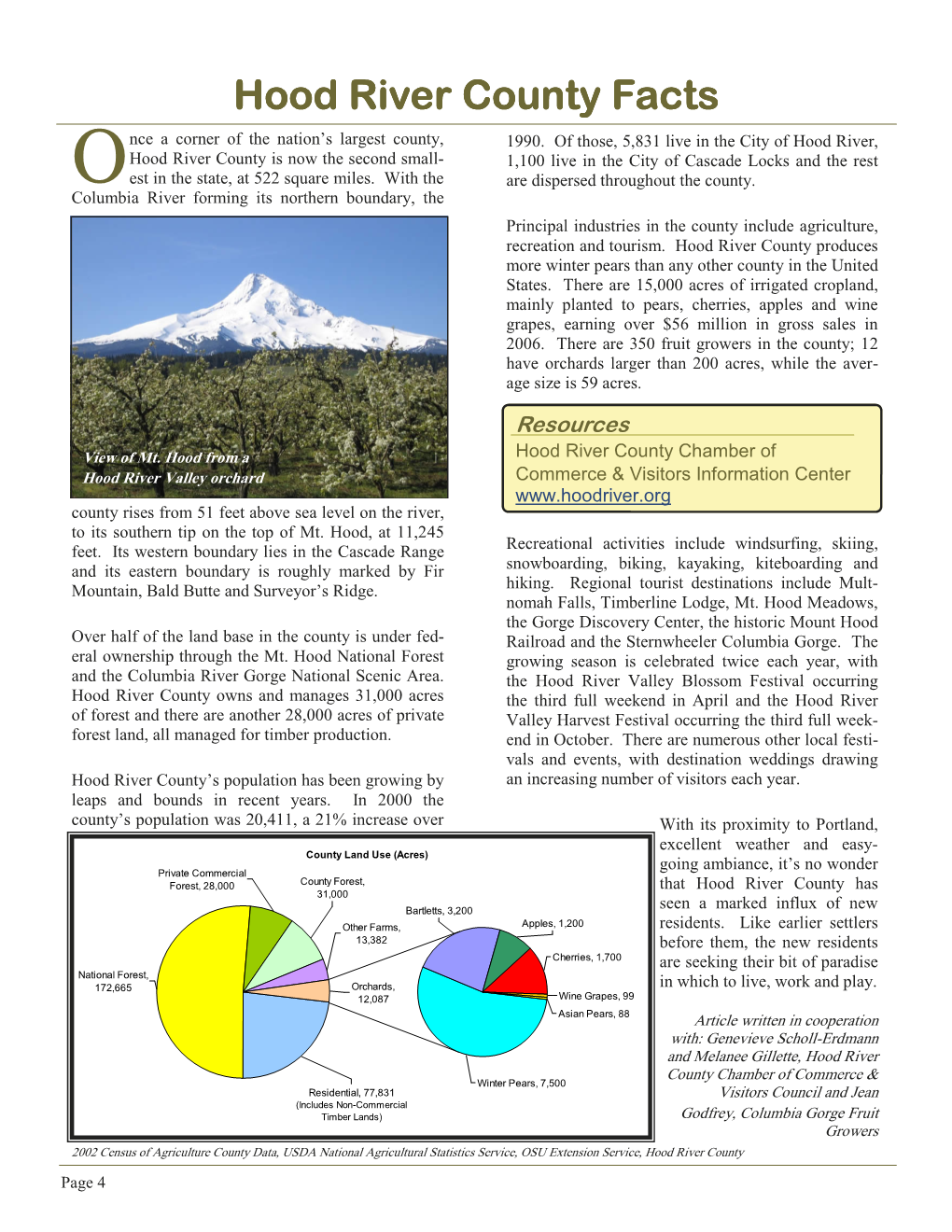 Hood River County Facts Hood River County Facts