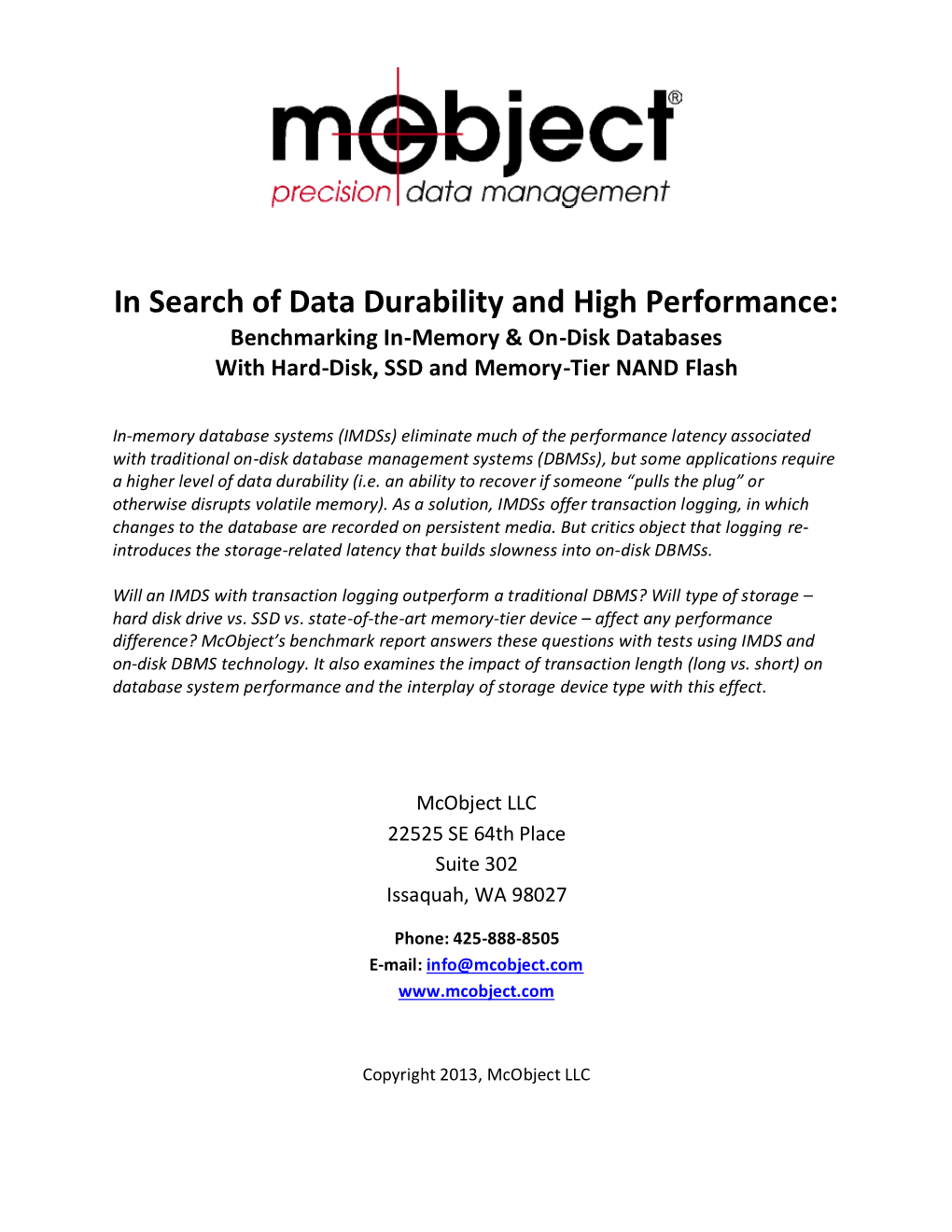 In Search of Data Durability and High Performance: Benchmarking In-Memory & On-Disk Databases with Hard-Disk, SSD and Memory-Tier NAND Flash