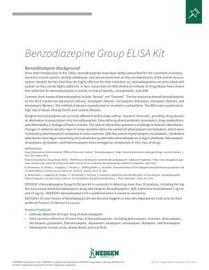 Benzodiazepine Group ELISA Kit