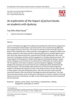 An Exploration of the Impact of Picture Books on Students with Dyslexia