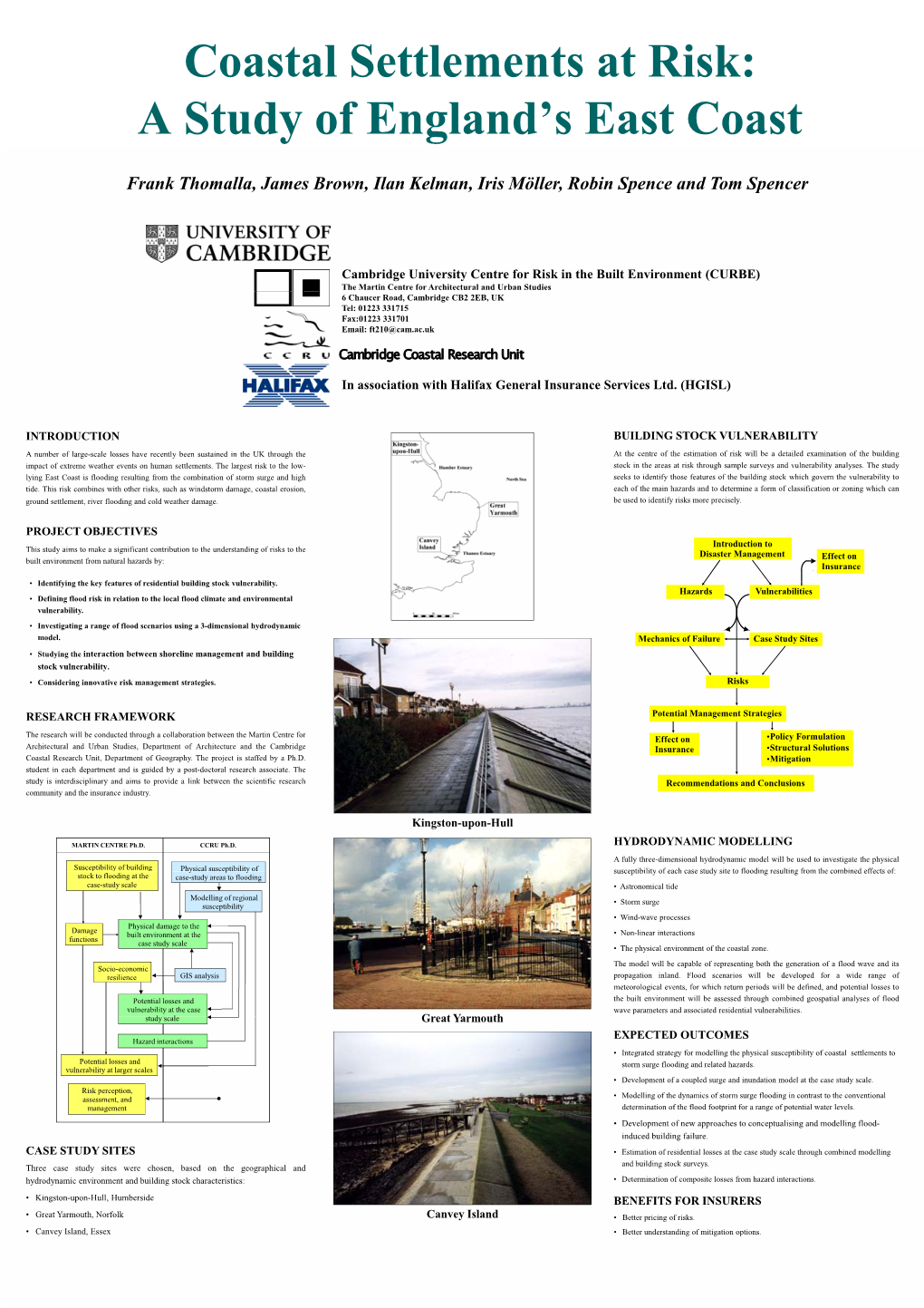 Coastal Settlements at Risk: a Study of England’S East Coast