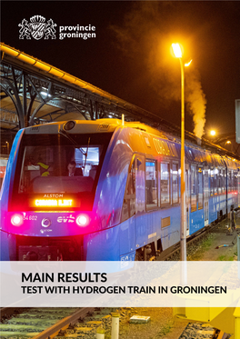 Main Results Test with Hydrogen Train in Groningen