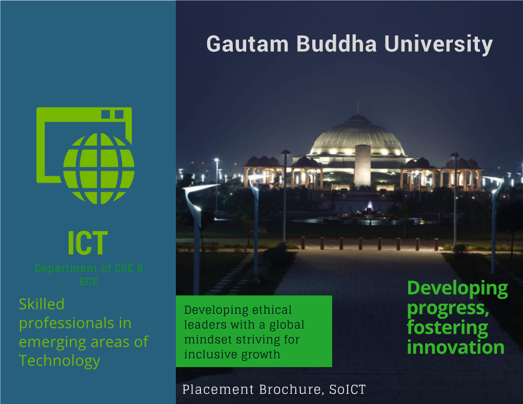 Developing Progress, Fostering Innovation Gautam Buddha University