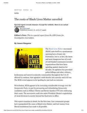 The Roots of Black Lives Matter Unveiled - WND