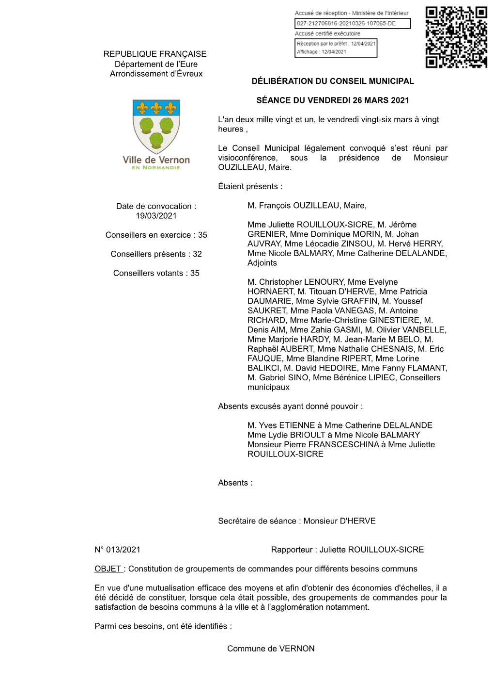 013-2021 Constitution De Groupements De