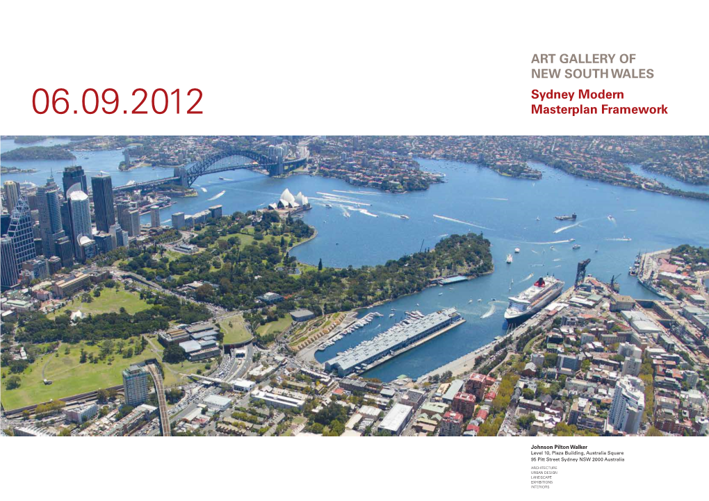 Sydney Modern Masterplan Framework ART GALLERY OF