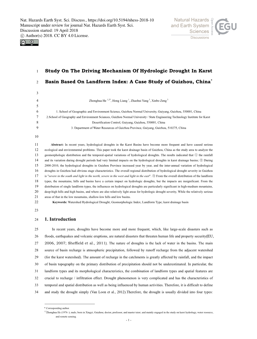 Study on the Driving Mechanism of Hydrologic Drought in Karst Basin