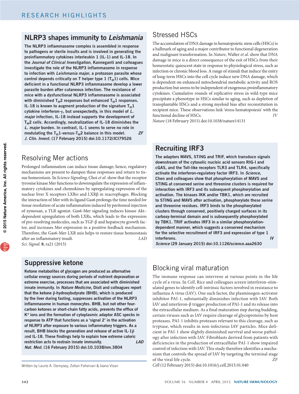 Suppressive Ketone Recruiting IRF3 NLRP3 Shapes Immunity To