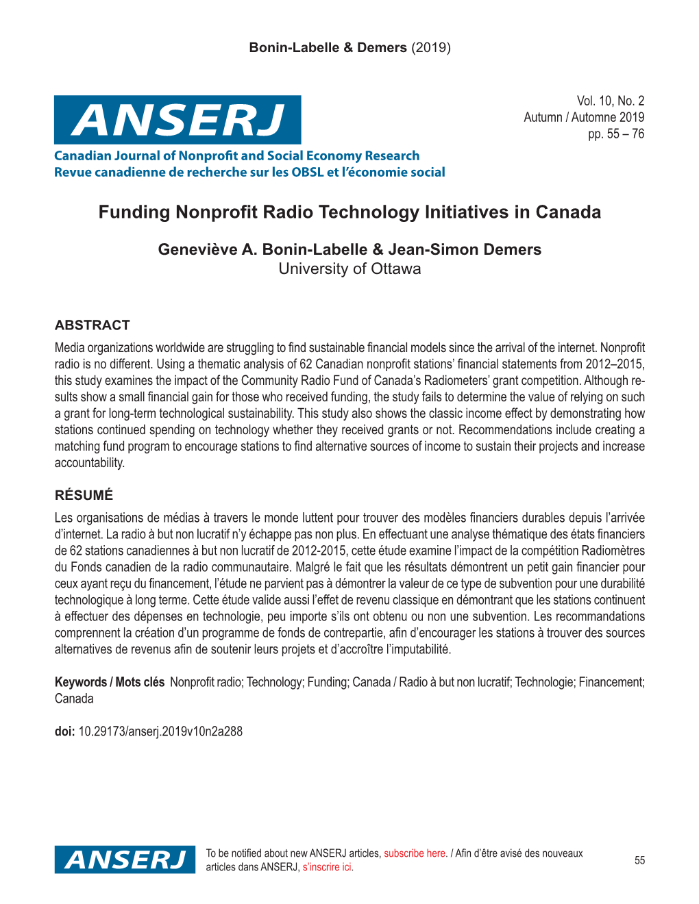 Chasingfunding Nonprofit Radio Technology Initiatives in Canada