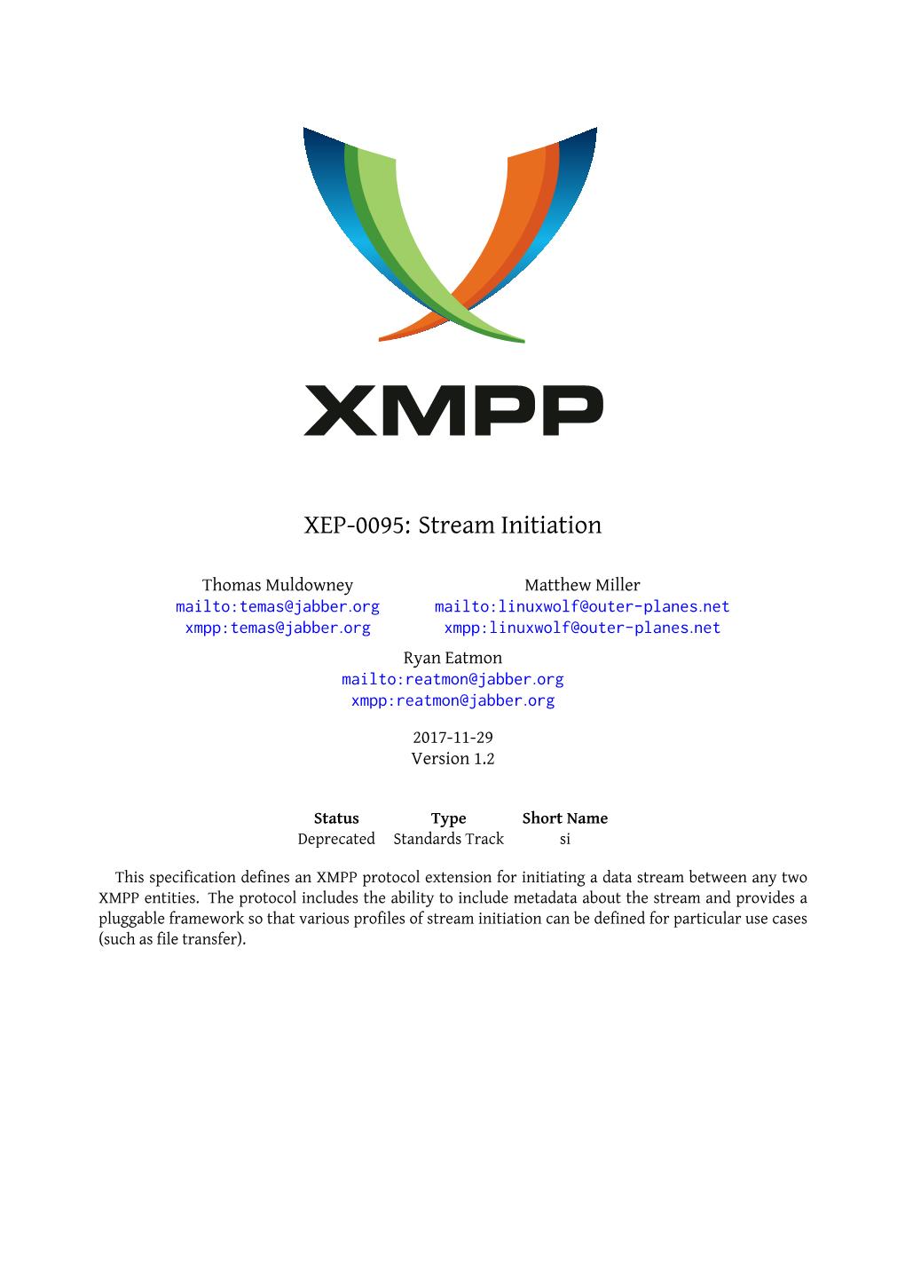 XEP-0095: Stream Initiation