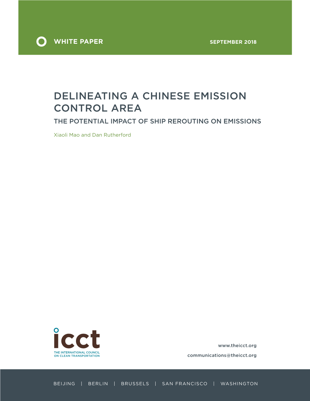 Delineating a Chinese Emission Control Area: the Potential Impact of Ship Rerouting on Emissions