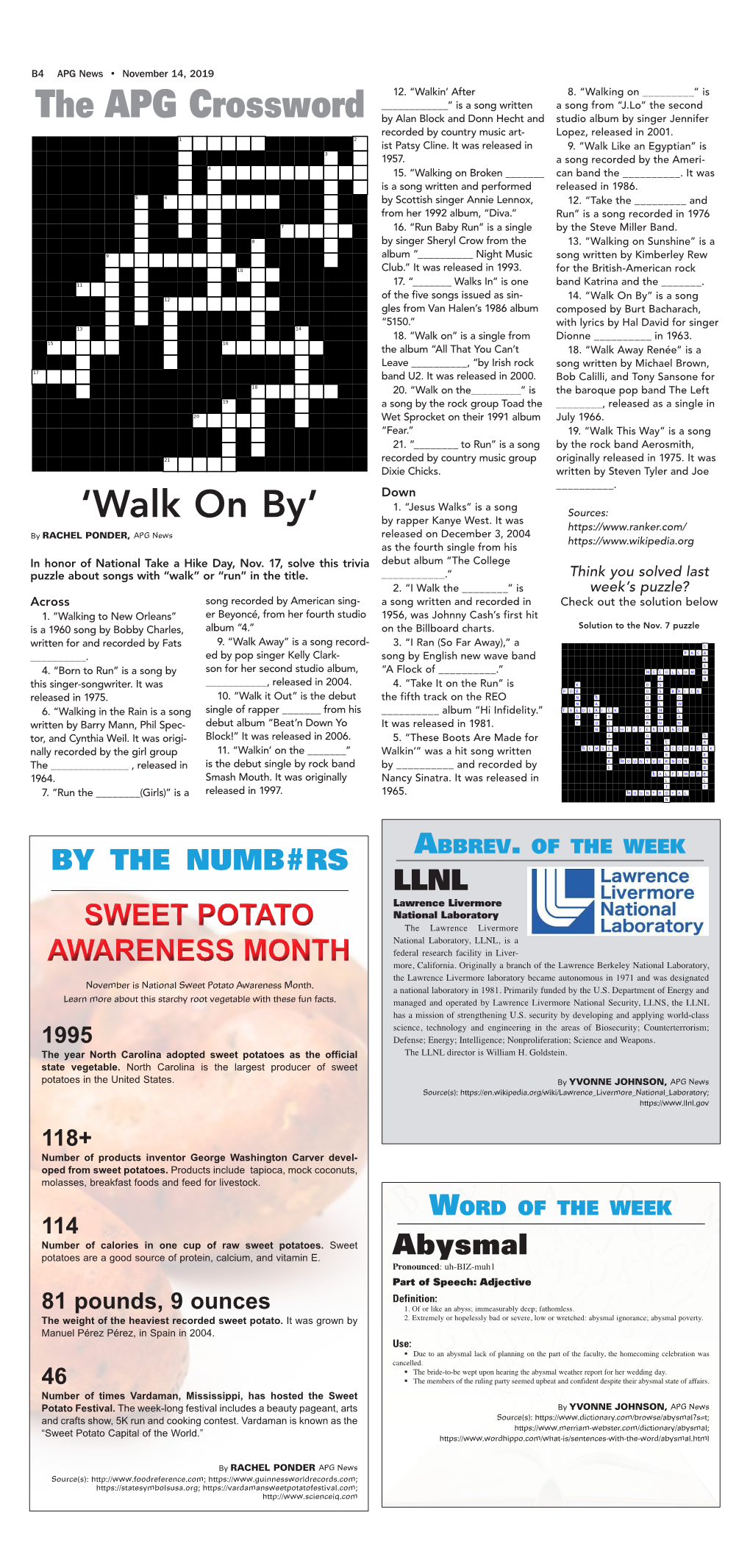 The APG Crossword