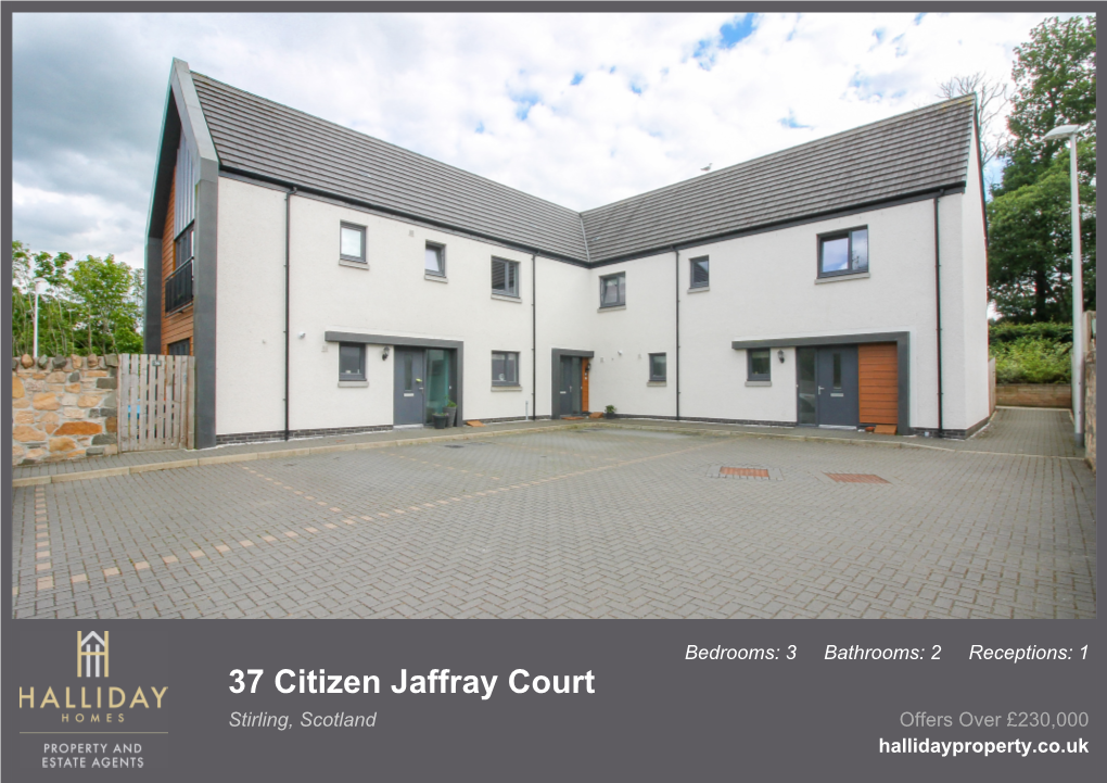 37 Citizen Jaffray Court Stirling, Scotland Offers Over £230,000 Hallidayproperty.Co.Uk