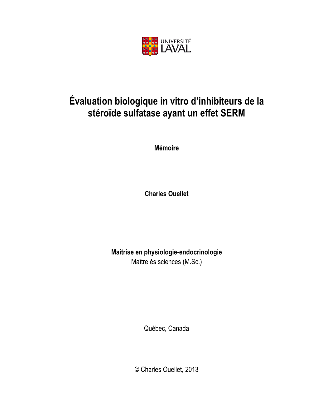 Évaluation Biologique in Vitro D'inhibiteurs De La Stéroïde Sulfatase