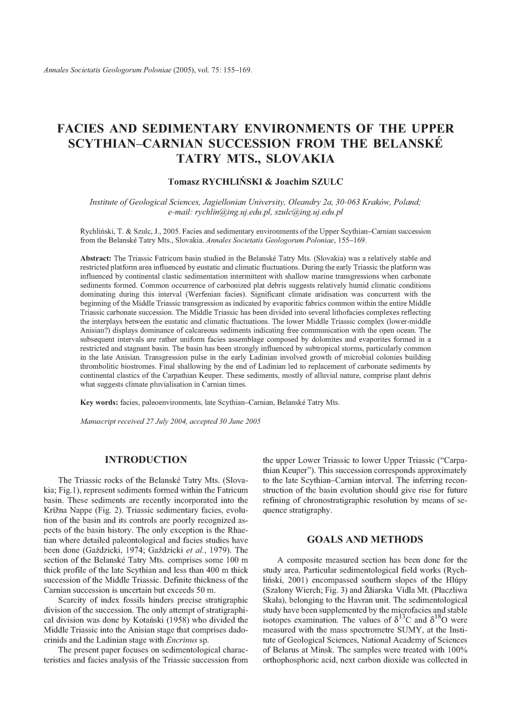 Facies and Sedimentary Environments of the Upper Scythian–Carnian