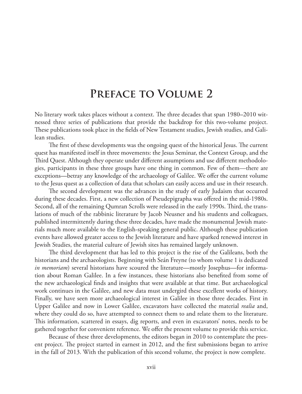 Preface to Volume 2