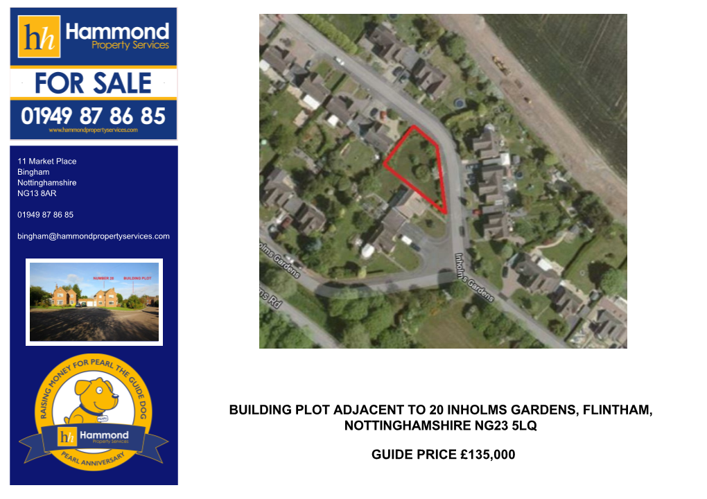 Building Plot Adjacent to 20 Inholms Gardens, Flintham, Nottinghamshire Ng23 5Lq