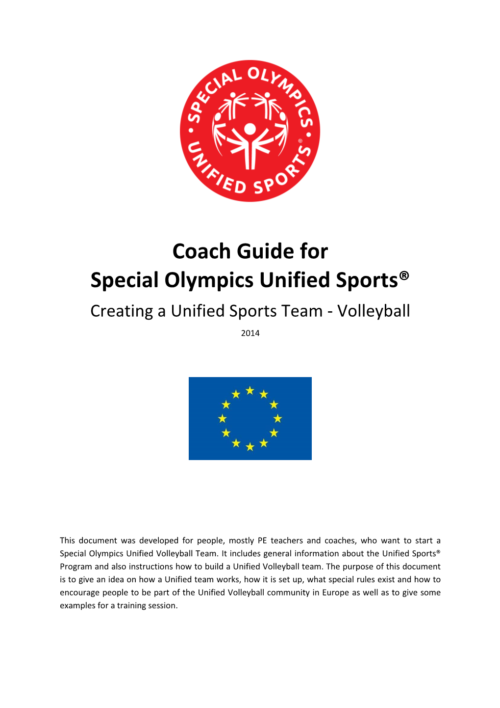 Coach Manual Forspecial Olympics Unified Sports® Volleyball