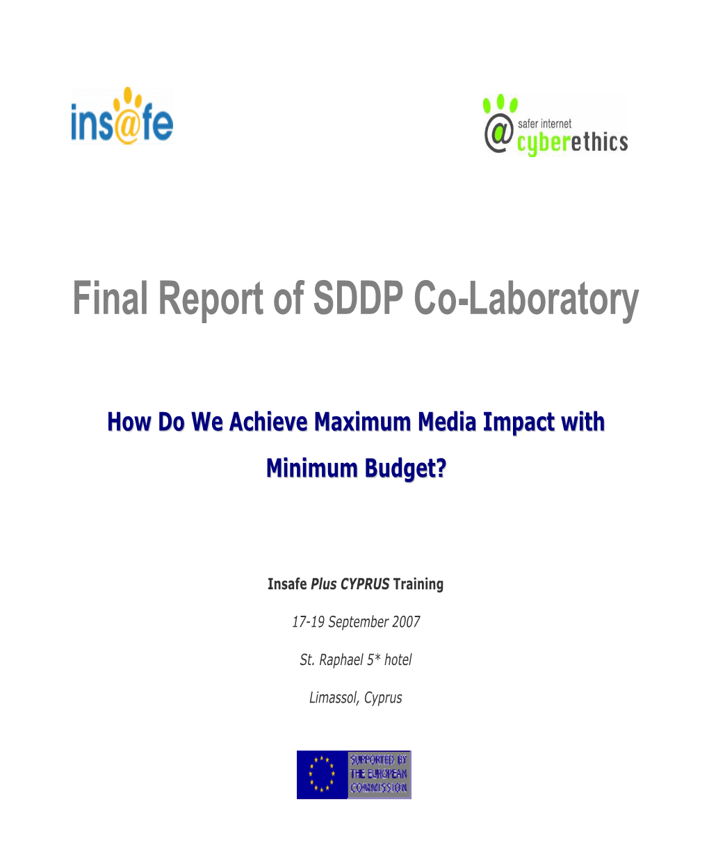 Final Report of SDDP Co-Laboratory