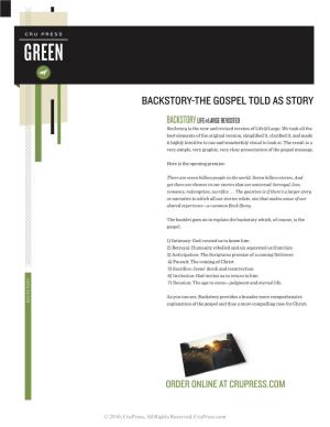 Backstory-The Gospel Told As Story