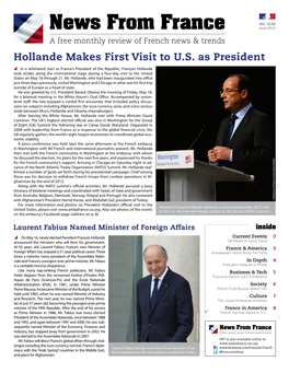 News from France June 2012 a Free Monthly Review of French News & Trends Hollande Makes First Visit to U.S