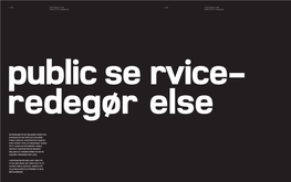 Public Service-Redegørelse 2008