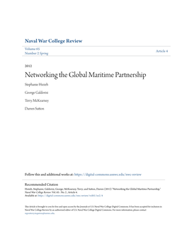 Networking the Global Maritime Partnership Stephanie Hszieh