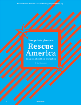 Rescue America in an Era of Political Frustration