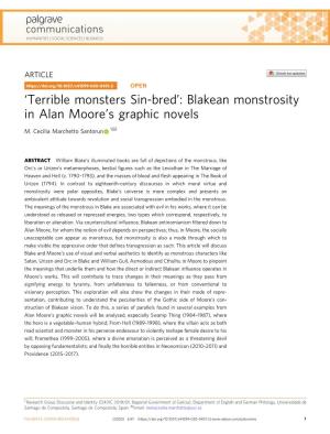 Blakean Monstrosity in Alan Moore's Graphic Novels