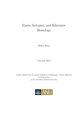 Knots, Isotopies, and Khovanov Homology