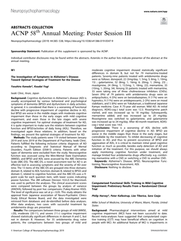 ACNP 58Th Annual Meeting: Poster Session III