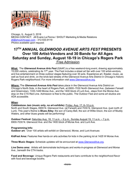 17Th Annual Glenwood Avenue Arts