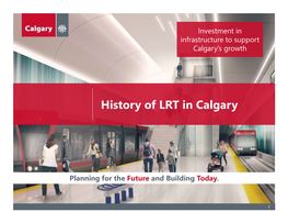 History of LRT in Calgary