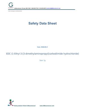 Propyl Carbodiimide, Hydrochloride Safety Data Sheet According to Federal Register / Vol