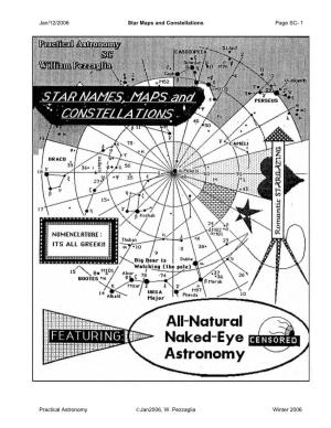 Jan/12/2006 Star Maps and Constellations Page SC- 1 Practical