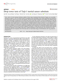 Drop Tower Tests of Taiji-1 Inertial Sensor Substitute