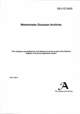 Westminster Diocesan Archives