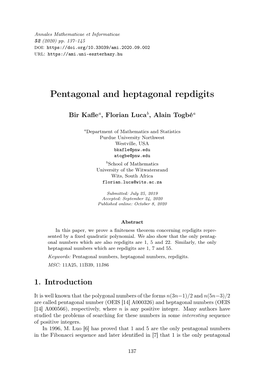Pentagonal and Heptagonal Repdigits