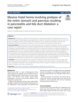 Massive Hiatal Hernia Involving Prolapse Of