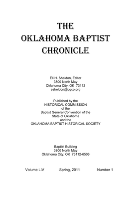 The Oklahoma Baptist Chronicle
