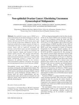 Non-Epithelial Ovarian Cancer