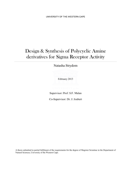 Design & Synthesis of Polycyclic Amine Derivatives for Sigma Receptor Activity