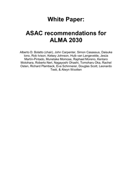 ALMA 2030 Reports