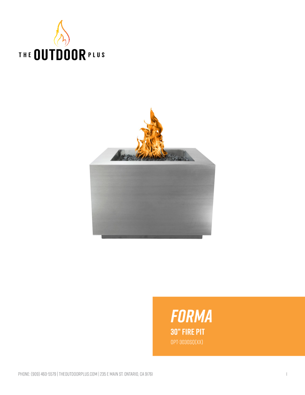 30” Fire Pit Opt-3030Sq(Xx)