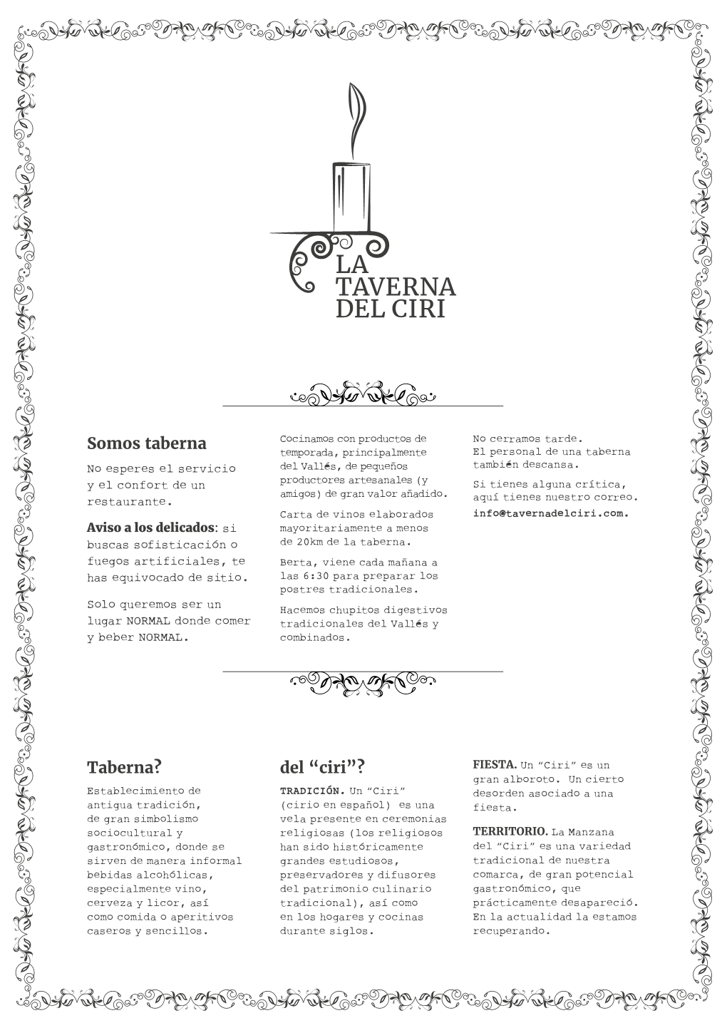 La Taverna Del Ciri, Hojas Y Semillas | Palau-Solità Foraster, Montblanc Raventós D’Alella I Plegamans