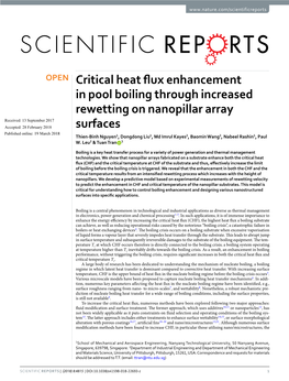 Critical Heat Flux Enhancement in Pool Boiling Through Increased Rewetting